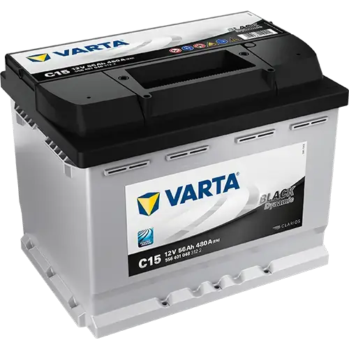 АКБ C15 VARTA BLACK DYNAMIC 56 А*ч +/- 480A Varta ""5564010483122" (фото 1)