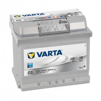 АКБ Silver Dynamic 52Ah/520A (-/+) 207x175x175 B13 varta 552 401 052