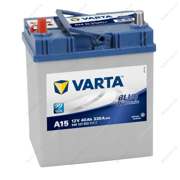 Аккумулятор 40Ah-12v VARTA BD(A15) (187х127х227),L,EN330 тонк.клеммы Varta 540127033 (фото 1)