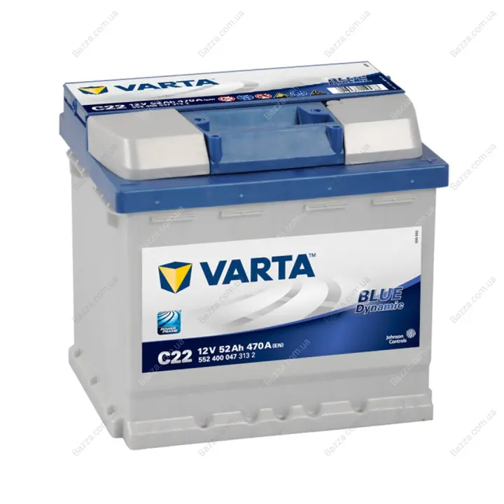 Аккумулятор 52Ah-12v VARTA ВD(C22) (207x175x190),R,EN470 Varta 552400047 (фото 1)