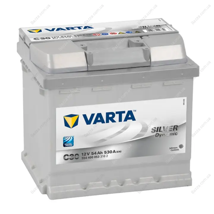 Аккумулятор 54Ah-12v VARTA SD(C30) (207x175x190),R,EN530 Varta 554400053 (фото 1)
