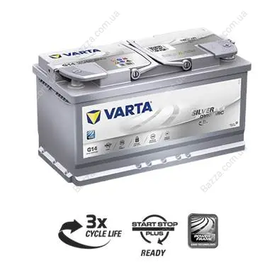 Аккумулятор 95Ah-12v VARTA Silver Dynamic AGM (G14) (353х175х190),R,EN850 varta 595901085