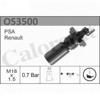 Датчик тиску масла vernet (Calorstat) OS3500