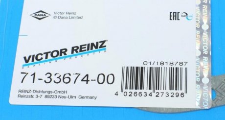 Прокладка піддона Citroen Berlingo -08 1.0/-1.4/1.4D Tu1/Tu24/Tu3/Tud3 victor Reinz 71-33674-00