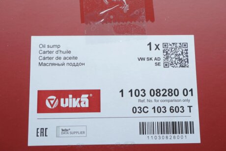 Піддон оливний з отвором для датчика vika 11030828001