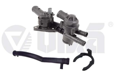 Корпус термостата подвійний; 83℃; 87℃ зпатрубком vika 11211888201 на Фольксваген Гольф 5