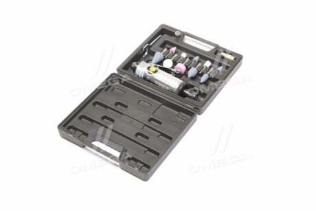 Шліфмашина пневматична пряма, 1/4", в наборі 10 шт. Патрон 3, 6 мм vorel 81109