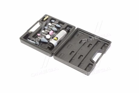 Шліфмашина пневматична пряма, 1/4", в наборі 10 шт. Патрон 3, 6 мм vorel 81109