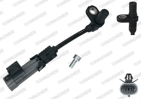 CHEVROLET Датчик ABS передн. CAPTIVA 2.2 D 4WD 11-, CAPTIVA 3.0 4WD 10-18 WAGNER ABS00988 (фото 1)