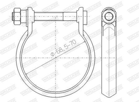 Монт.елемент випуск.сист. walker 80438