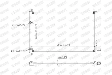 Радіатор охолодження двигуна WALKER WCD00332 Тойота Авенсис т27