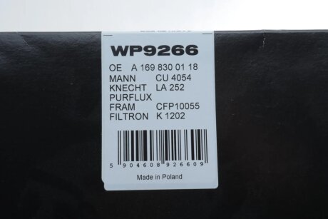 Фільтр салону wixfiltron WP9266