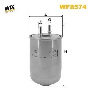 Фільтр паливний RENAULT MEGANE III, SCENIC III 1.5 DCI 09-12 (WIX-FILTERS) wixfiltron WF8574