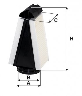 Фільтр повітряний wixfiltron WA9866 на Мерседес C-Class S205/A205/C205