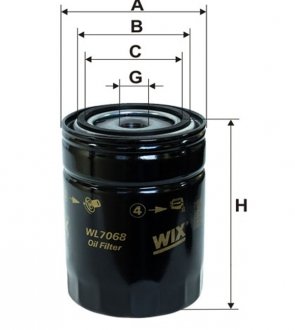 Масляний фільтр wixfiltron WL7068
