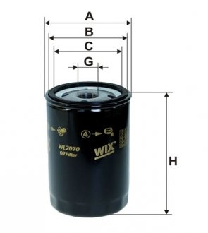 Масляний фільтр wixfiltron WL7070
