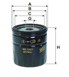 Масляный фильтр wixfiltron WL7087
