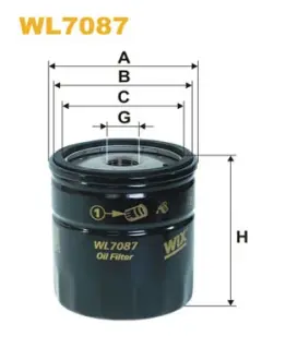 Масляный фильтр WIXFILTRON WL7087