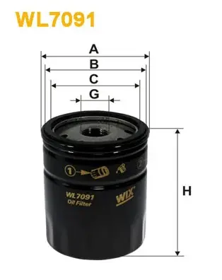 Масляный фильтр WIXFILTRON WL7091