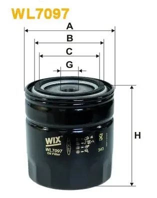 Масляний фільтр WIXFILTRON WL7097 (фото 1)