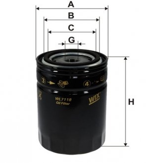 Масляный фильтр wixfiltron WL7118