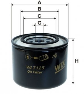 Масляный фильтр wixfiltron WL7125
