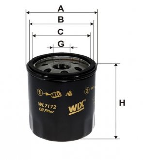Масляний фільтр wixfiltron WL7172
