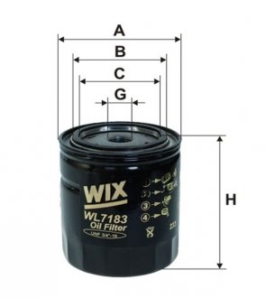 Масляний фільтр wixfiltron WL7183