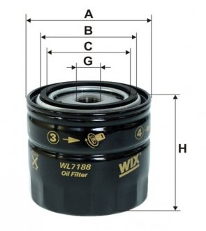 Масляный фильтр wixfiltron WL7188