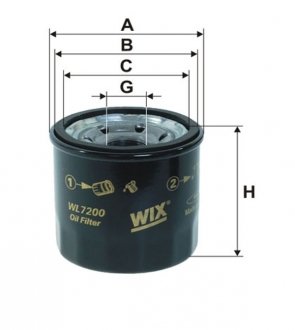 Масляный фильтр wixfiltron WL7200