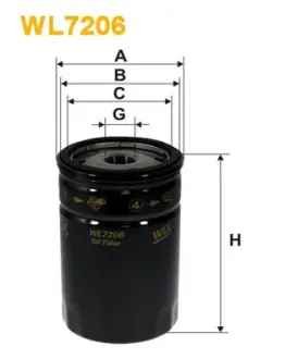 Масляний фільтр WIXFILTRON WL7206