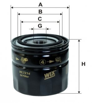 Масляный фильтр wixfiltron WL7214