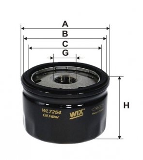 Масляний фільтр wixfiltron WL7254