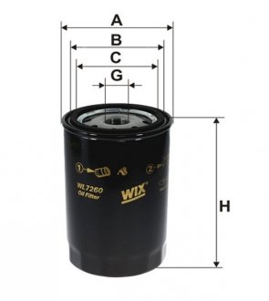 Масляний фільтр wixfiltron WL7260