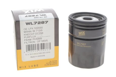 Масляний фільтр wixfiltron WL7287