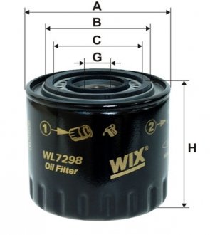 Масляний фільтр wixfiltron WL7298