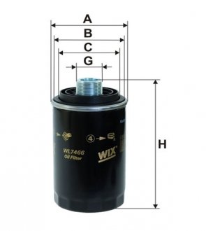 Масляний фільтр wixfiltron WL7466
