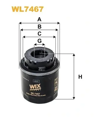 Масляный фильтр WIXFILTRON WL7467