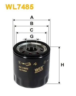 Масляний фільтр WIXFILTRON WL7485 (фото 1)