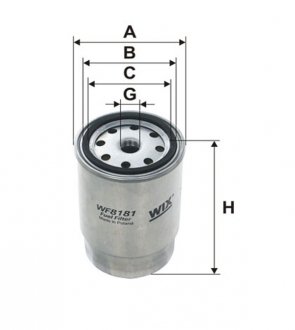 Паливний (топливный) фільтр wixfiltron WF8181