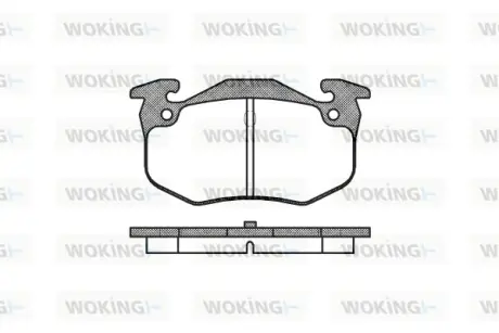 Задние тормозные колодки WOKING P0443.60