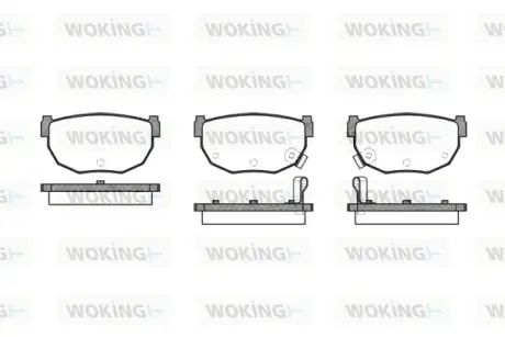 Задние тормозные колодки WOKING P0513.12