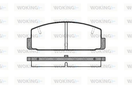 Задние тормозные колодки woking P079310 на Мазда 626 ge