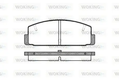 Задние тормозные колодки WOKING P079310 Мазда 626 ge