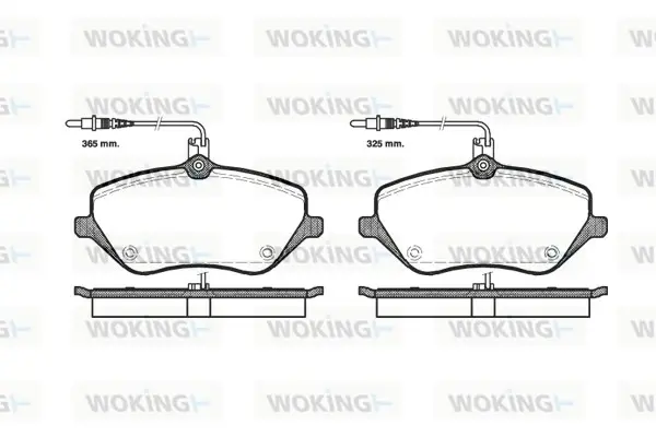 Передні тормозні (гальмівні) колодки WOKING P1001304 (фото 1)