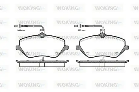Передні тормозні (гальмівні) колодки WOKING P1001304