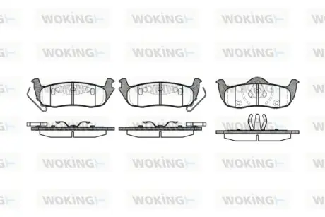 Задние тормозные колодки WOKING P1006310 Jeep Grand Cherokee