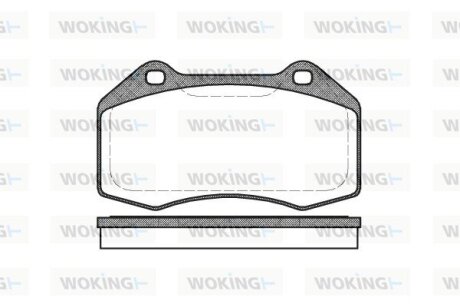 Передні тормозні (гальмівні) колодки woking P1013300