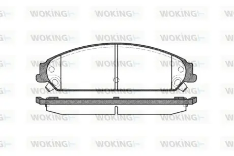 Передні тормозні (гальмівні) колодки WOKING P1028308