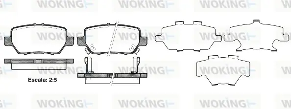 Задні тормозні (гальмівні) колодки WOKING P10683.02 (фото 1)